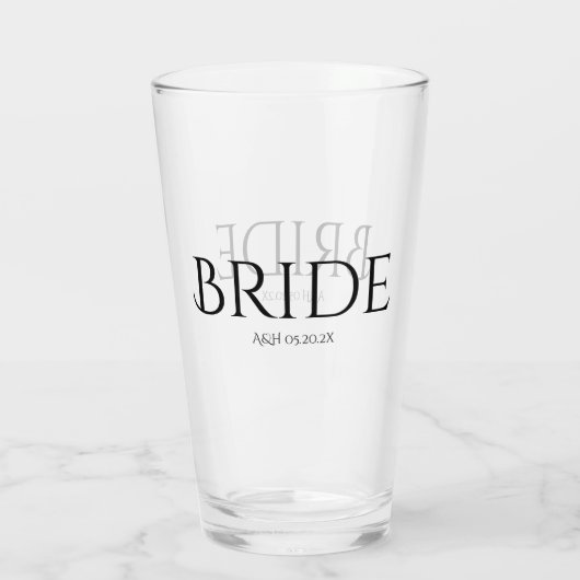 Classic Bride Tumbler Glass (Rückseite)