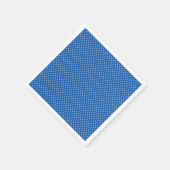 Classic Bright Blue und White Polka Dot Napkins Serviette (Ecke)