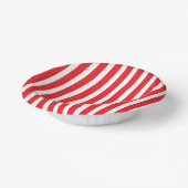 Classic Bright Red and White Striped 7" Pappteller (Gewinkelt)