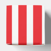 Classic Bright Red and White Striping Classic 2x2x Geschenkschachtel (Oben)