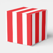Classic Bright Red and White Striping Classic 2x2x Geschenkschachtel (Rückseite)