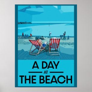 Classic British Beach Art British Sea Side Poster