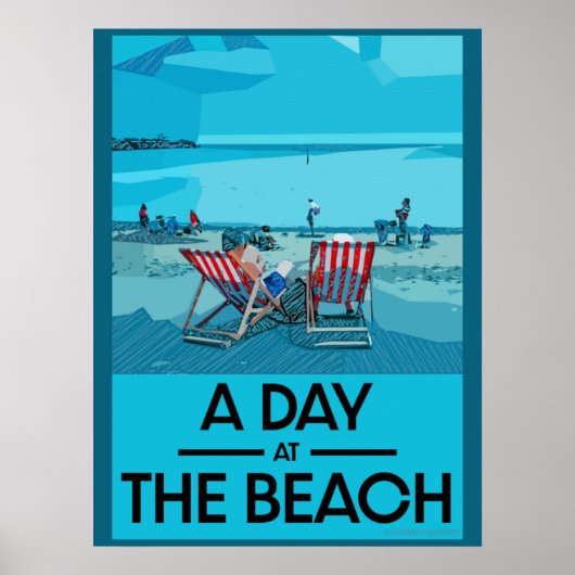 Classic British Beach Art British Sea Side Poster (Vorne)