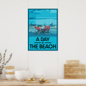 Classic British Beach Art British Sea Side Poster (Küche)