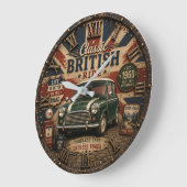 Classic British Car Große Wanduhr (Winkel)