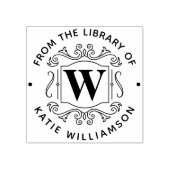 Classic British Monogram Personal Library Book Gummistempel (Prägung)