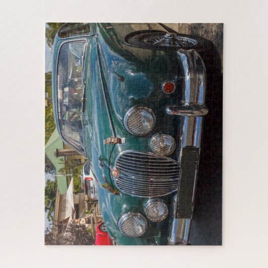 Classic British Racing Green Jaguar Mk2 Auto. Puzzle (Vertikal)