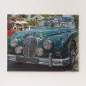 Classic British Racing Green Jaguar Mk2 Auto. Puzzle (Horizontal)