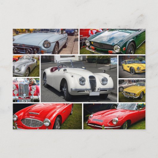 Classic British Sports Cars Postkarte (Vorderseite)