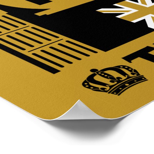 Classic British Tea Drinkers Latte Tasse Poster (Ecke)