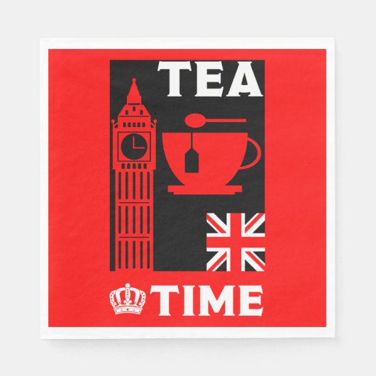 Classic British Tea Drinkers Serviette (Vorderseite)