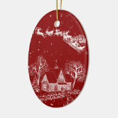 Classic British Toile Christmas Ornament (Links)