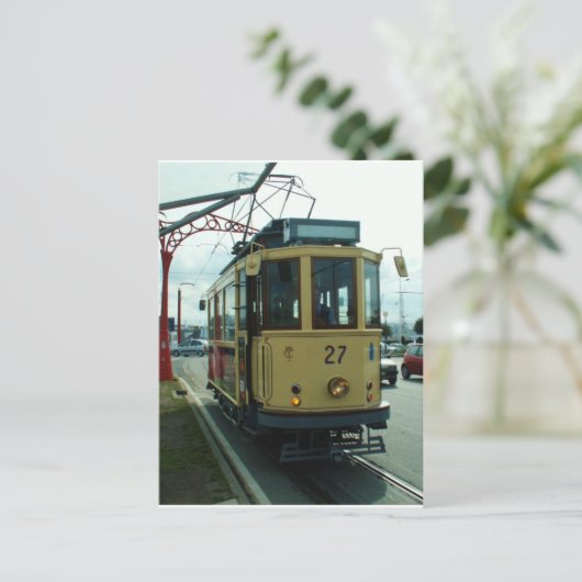 Classic British Tram. Postkarte (Stehend Vorderseite)