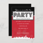 CLASSIC BROADWAY Bar Bat Mitzvah Empfang Card Begleitkarte (Vorne/Hinten)