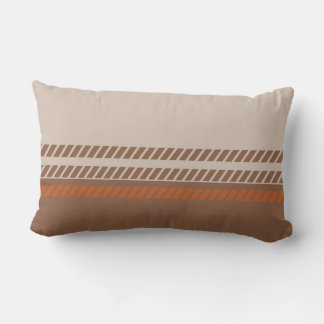 Classic Brown and Tan and Orange with Stripes  Lendenkissen