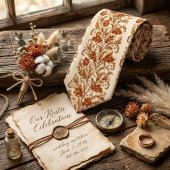 Classic Brown Damask Leaf Krawatte