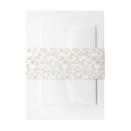 Classic Brown Floral Toile Invitation Einladungsbanderole