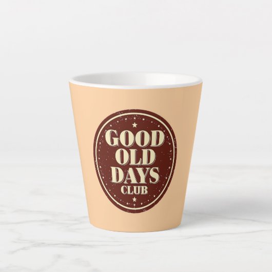 Classic Brown Good Old Days Club Emblem Milchtasse (Vorderseite)