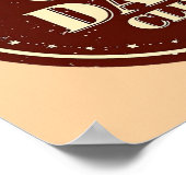 Classic Brown Good Old Days Club Emblem Poster (Ecke)