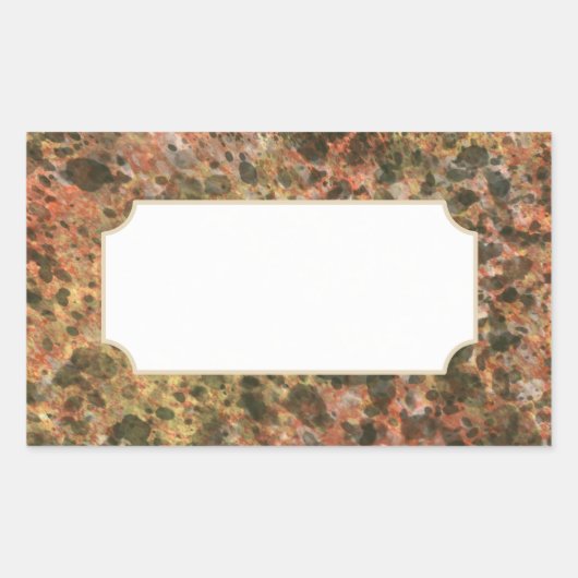 Classic Brown Marble Print Stickers (Vorderseite)