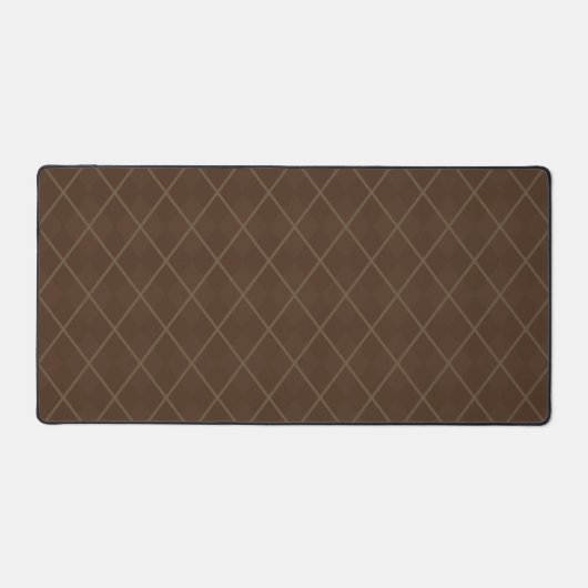 Classic Brown Raute Desk Mat Gift Schreibtischunterlage (Vorderseite)