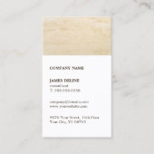 Classic Brown White Sand Consultant Visitenkarte (Vorderseite)