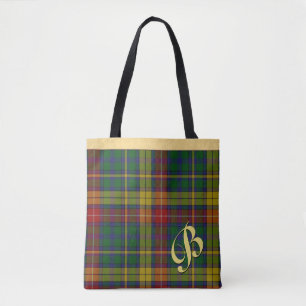 Classic Buchanan Tartan Karierte Mit Monogramm Tas Tasche