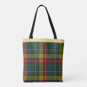 Classic Buchanan Tartan Karierte Mit Monogramm Tas Tasche (Rückseite)