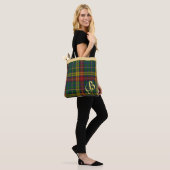 Classic Buchanan Tartan Karierte Mit Monogramm Tas Tasche (Am Model)