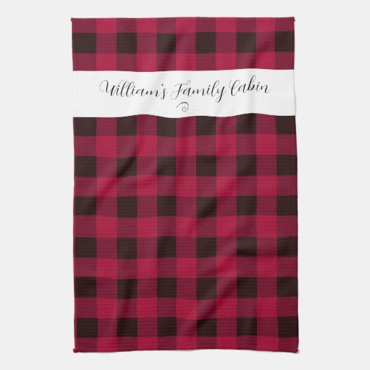 Classic Buffalo Check Family Cabin Geschirrtuch (Vertikal)