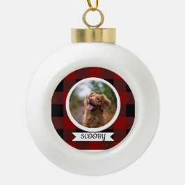 Classic Buffalo Kariert ein Foto Haustier Keramik Kugel-Ornament