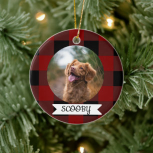Classic Buffalo Kariert ein Foto Haustier Keramik Ornament