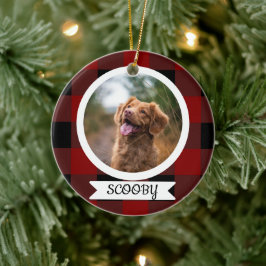 Classic Buffalo Kariert ein Foto Haustier Keramik Ornament