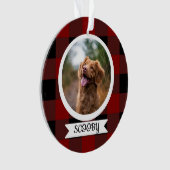 Classic Buffalo Kariert ein Foto Haustier Ornament (Vorderseite)