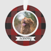 Classic Buffalo Kariert ein Foto Haustier Ornament (Vorderseite)