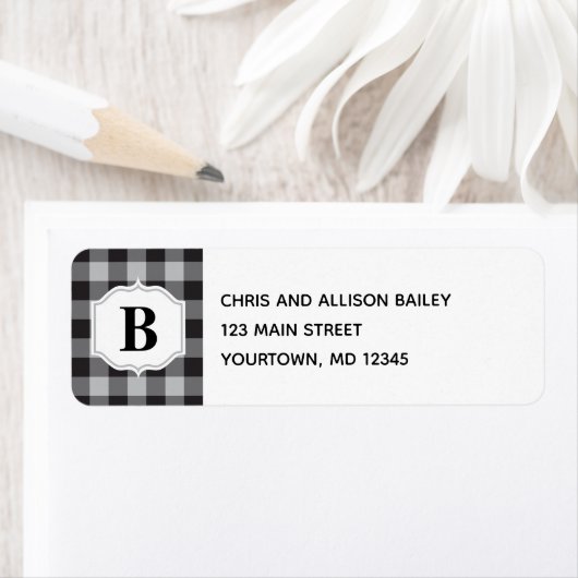 Classic Buffalo Kariert Karo Black Gray Monogram (Insitu)