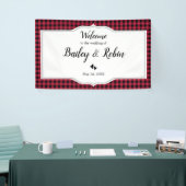 Classic Buffalo Kariert Karo Black Red Banner (Messeveranstaltung)