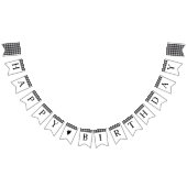 Classic Buffalo Karierter Karo Schwarz-weiß Geburt Wimpelkette (Alle)