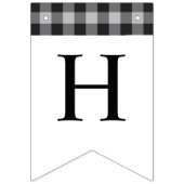 Classic Buffalo Karierter Karo Schwarz-weiß Geburt Wimpelkette (Zweite Fahne)