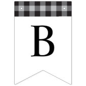 Classic Buffalo Kariertes Schwarz-weißes Brautpart Wimpelkette (Dritte Fahne)