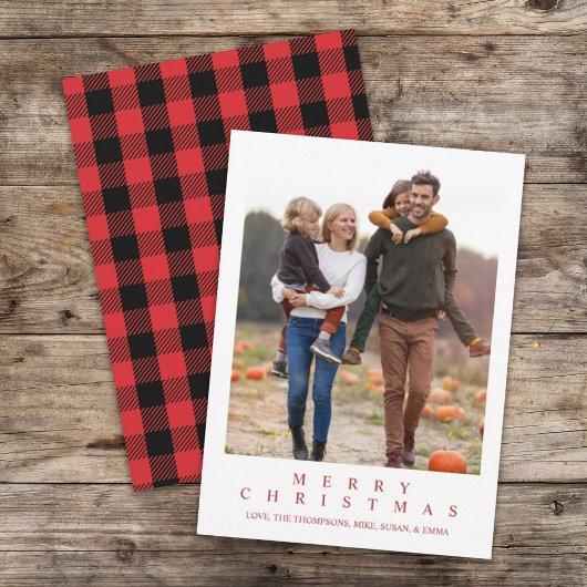 Classic Buffalo Karo Frohe Weihnachten Foto