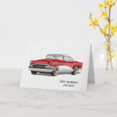 Classic Buick automobile for retirement Karte (Gelbe Blume)