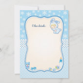 Classic bunny Baby Shower Invitation Einladung (Rückseite)