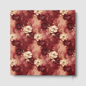 Classic Burgundy Blush Gold Boho Wedding Gästebuch (Rückseite)