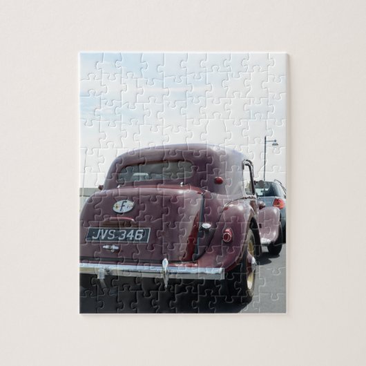Classic Burgundy Citroen Puzzle (Vertikal)