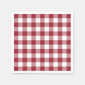 Classic Burgundy Gingham Karo Pattern Serviette (Vorderseite)