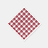 Classic Burgundy Gingham Karo Pattern Serviette (Ecke)