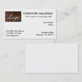 Classic Burgundy Logo Business Cards Visitenkarte (Vorne/Hinten)