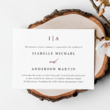 Classic Burgundy Monogram Wedding