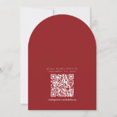 Classic Burgundy Red Monogram Minimalist Wedding Einladung (Rückseite)